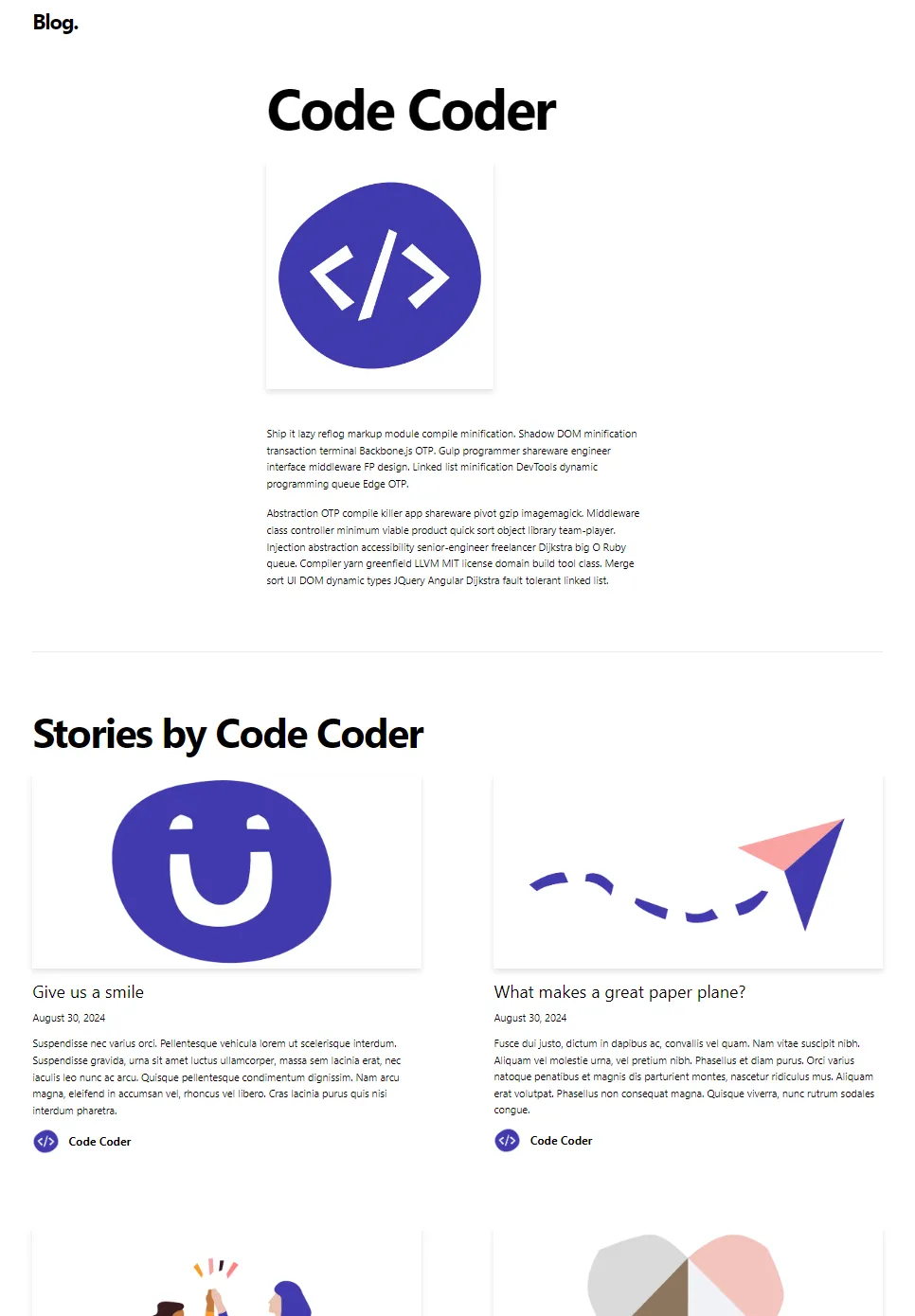 The author page