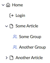 Document with "hidden" children for specific member groups