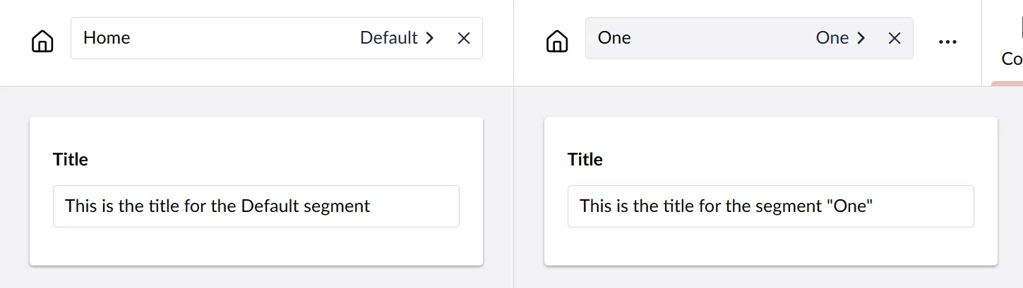 Segmented title property values in the Umbraco backoffice