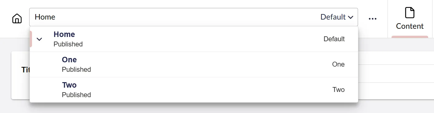 Segments in the Umbraco backoffice content editor