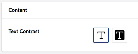 The text contrast picker in Umbraco 17