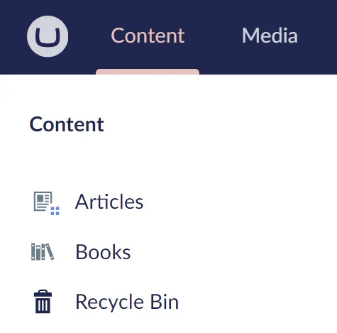 The Umbraco content structure