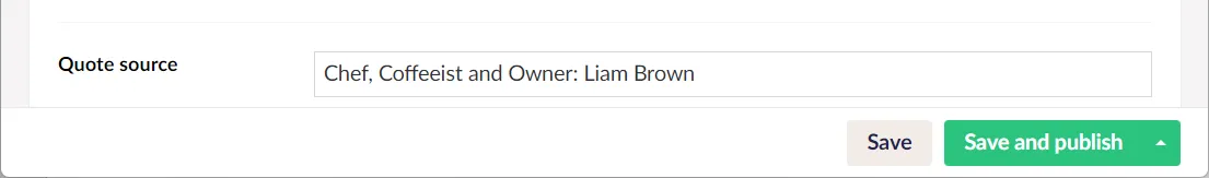 Umbraco content editor with the Save and Preview button missing